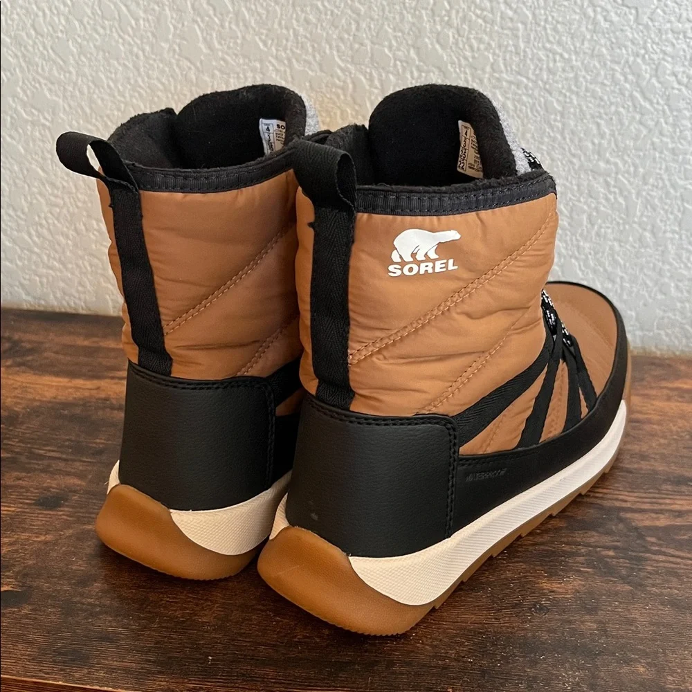 🆕 Sorel Whitney™ II Plus Lace WP Tawney Buff Black Snow Boots